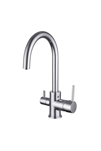 OEM Βρύση κουζίνας Delinia Aline, Μονό μοχλού, με φίλτρο νερού, χρωμιωμένη