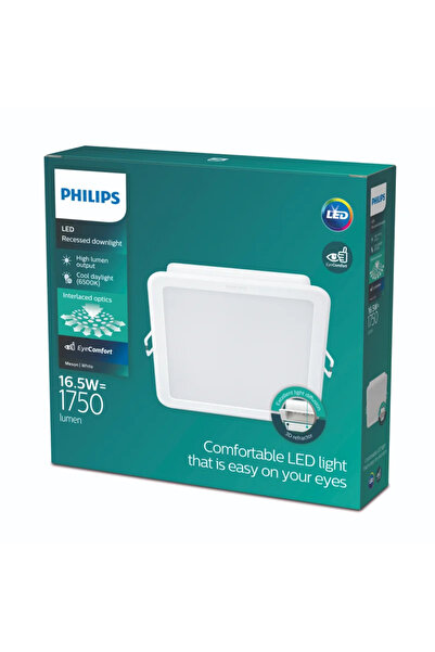 OEM Philips LED recessed spotlight, 16.5 W, cool white, square