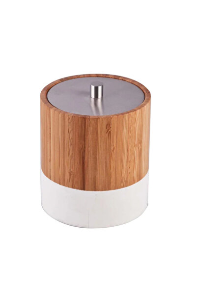 OEM Suport dischete demachiante James, din bambus, alb/natur