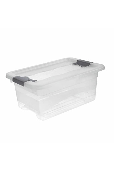 OEM Storage box, plastic, 29.5 x 19.5 x 12.5 cm, 4 L, with lid, Sheer