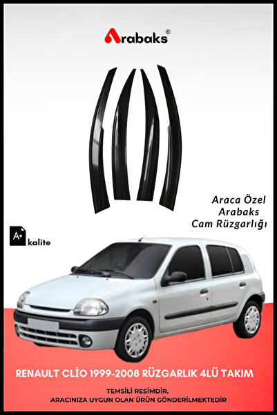 Arabaks Renault Clio 2 1999-2008 Cam Rüzgarlığı 4'lü Takım (MUGEN TİP, DAYANI...
