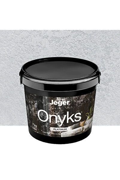 OEM Vopsea decorativa Jeger, efect Onyks, gri platina, 7 kg