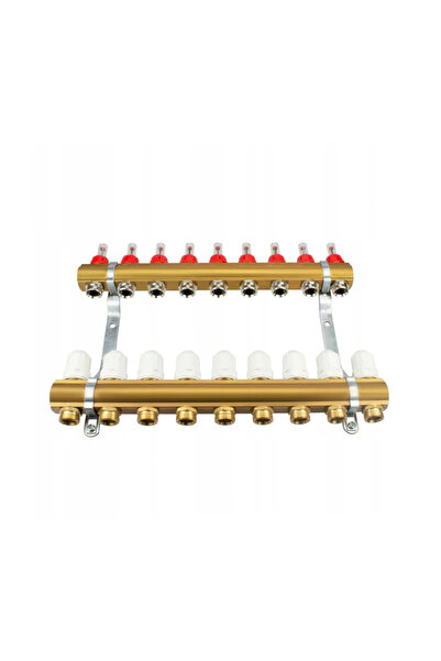 OEM Διανομέας ορείχαλκου, για ενδοδαπέδια θέρμανση, Giacomini, 9 κατευθύνσεων