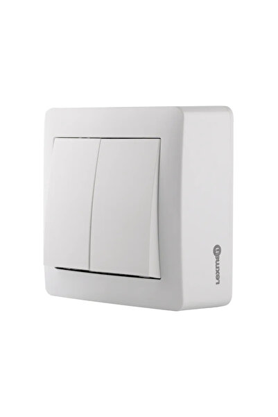 Lexman Intrerupator cap-scara dublu Lexman, montaj aplicat, interior, IP20, alb