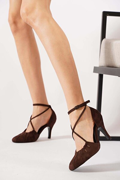 Moda Pie Polenas Pantofi cu toc pentru femei, cu deschidere frontală și later...