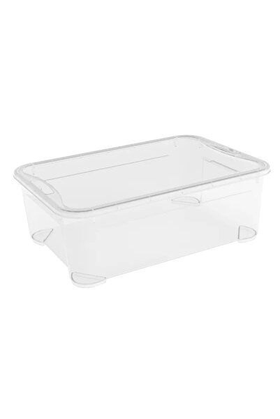 OEM Storage box, plastic, 55.5 x 39 x 19 cm, 30 L, Sheer, with lid