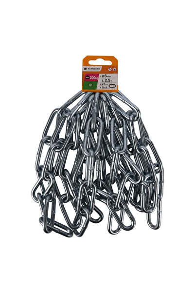 STANDERS Αλυσίδα Standers από γαλβανισμένο χάλυβα με μακρύ κρίκο, Ø 6 mm, 2,5...