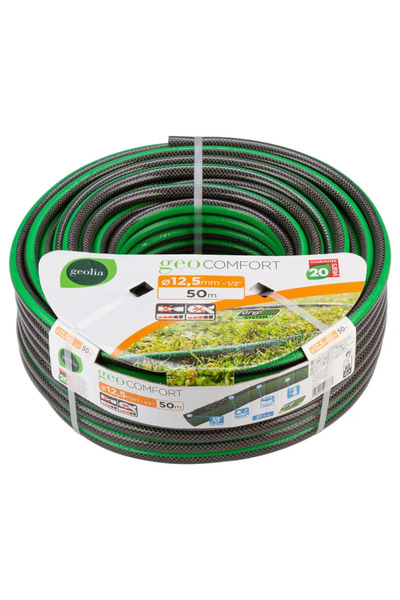 GEOLIA Λάστιχο κήπου Comfort, Ø 12,5 mm, 7 bar, μήκος 50 μέτρα