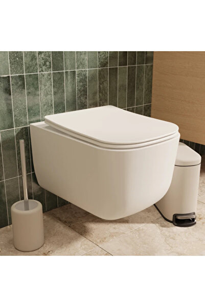 OEM Capac WC Sensea Remix, din duroplast, inchidere lenta, patrat, alb