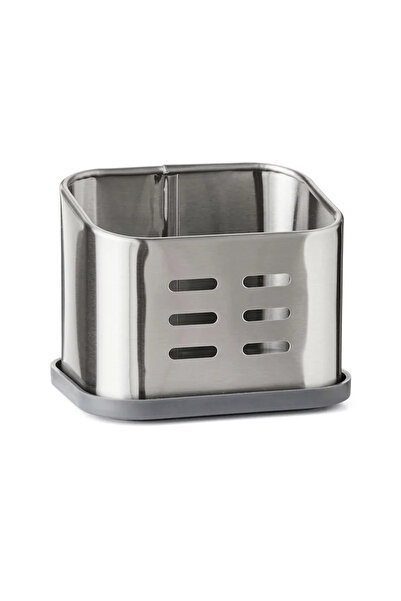 OEM Suport burete Delinia, din inox, 10.5 x 8.5 x 9 centimetri, gri