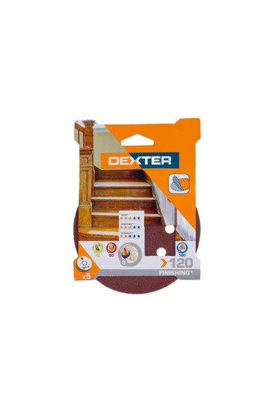 Dexter Disc abraziv Dexter, pentru slefuitor cu excentric, Ø 125 mm, granulat...