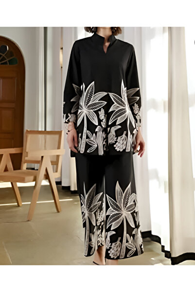 IndHeritage Premium black colour pure cotton 2pc co-ord set / co od set with ...