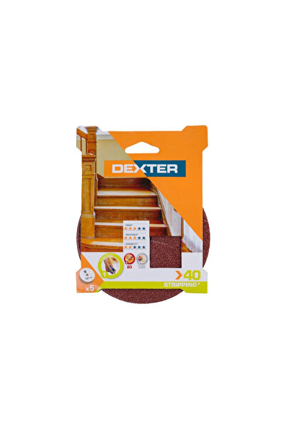 Dexter Disc abraziv Dexter, pentru slefuitor cu excentric, Ø 127 mm, granulat...