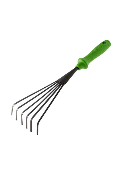 GEOLIA Μίνι τσουγκράνα Geolia, για φύλλα, ατσάλι, λαβή PVC, μήκος 15 cm