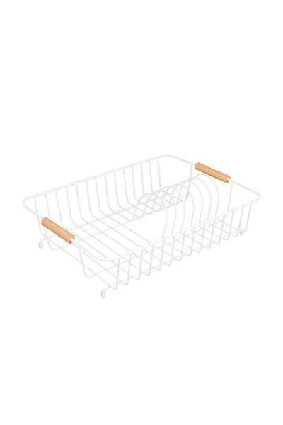 OEM Στεγνωτήριο πιάτων, Delinia, από μέταλλο και με ξύλινες λαβές, 36 x 27 x ...