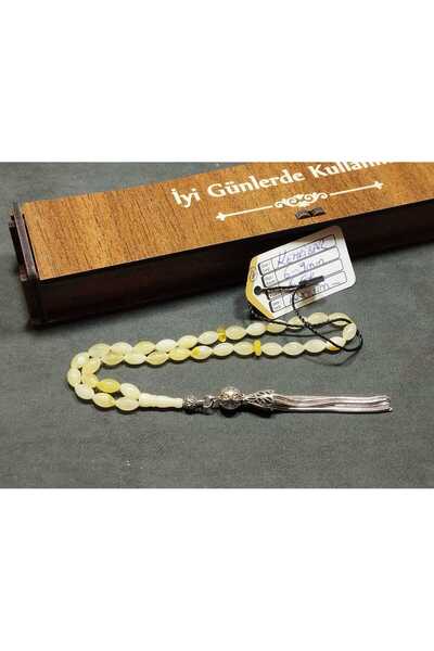 Kehribar Kaya Damla Tesbih – Doğal Koleksiyonluk Damla Model