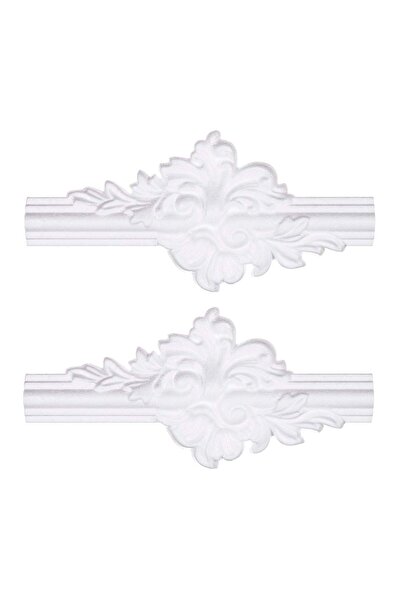 OEM Σετ 2 διακοσμητικών από διογκωμένη πολυστερίνη DS211, 12,5 x 26 cm, λευκό