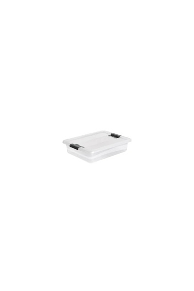 OEM Storage box, plastic, 39.5 x 29.5 x 9.5 cm, 7 L, with lid, Sheer