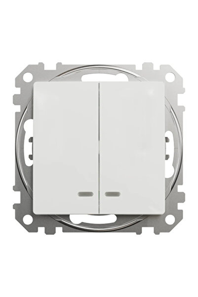 OEM Sedna Νέος Διπλό διακόπτης, IP20, λευκός