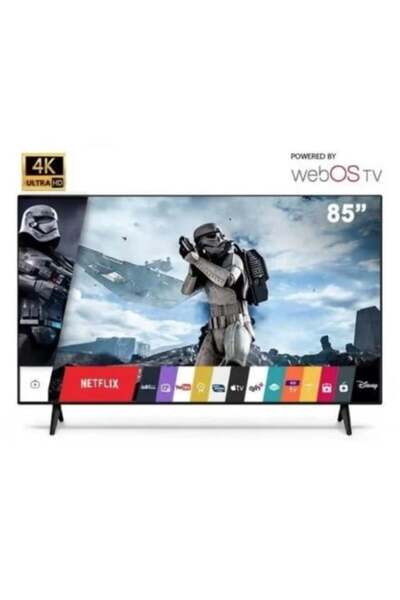 Dansat شاشة ذكية 85 بوصة بدقة 4K - نظام التشغيل WebOS - تحكم صوتي - أسود