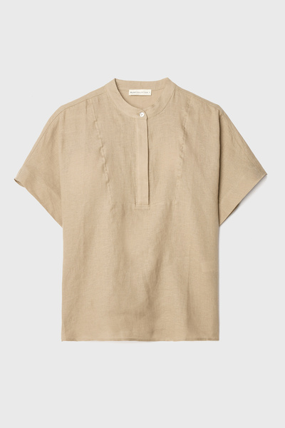 Mudo Short Sleeve Buttoned K Linen Blazer