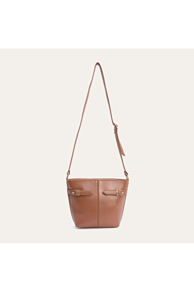 Mudo Leather-Like Buckle Shoulder Bag