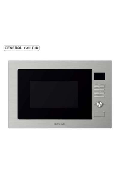 General Golden Built-In Microwave 34L with Grill - Steel and Black Glass - To...