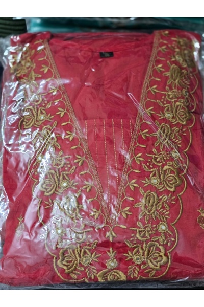 Genaric Women’s Rayon Cotton Embroidered Salwar Kameez Set with Dupatta – Ele...