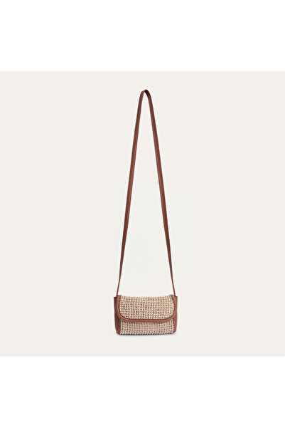 Mudo Leather Look Knitted Shoulder Bag