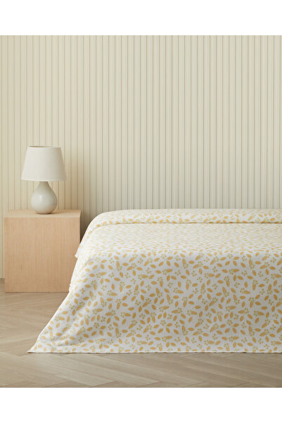 English Home Golden Petals Tek Kişilik Pike 150x220 cm Sarı