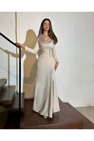 SKY dresses Beige pleated dress from Sky Fashion 2026