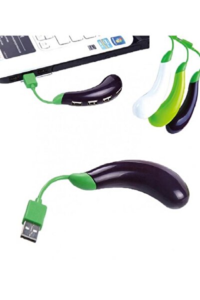 teknom Patlıcan görünümlü usb çoklayıcı hub usb çoğaltıcı dekoratif patlıcan ...