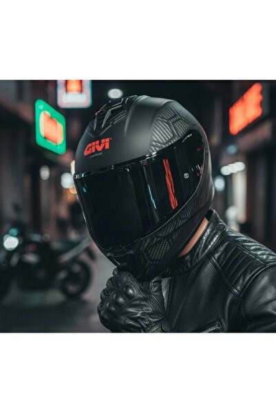 Givi 50.X Snake Mat Karbon Fullface Motosiklet Kaskı Spectra Siyah Camlı