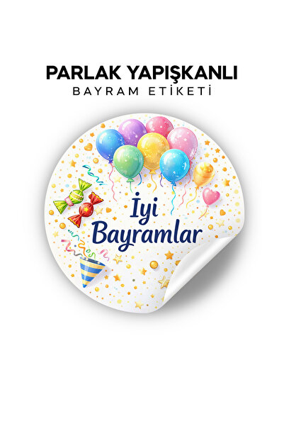 orixa İyi Bayramlar Sticker Seti - Hediye Kutusu Etiketi (YAPIŞKANLI - 140 ADET)