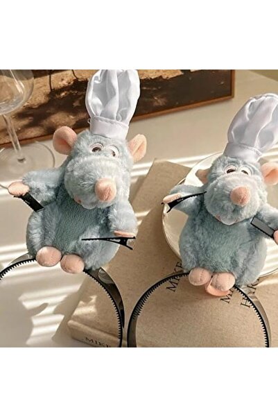 Arabest قطعتان من عصابات رأس على شكل فأر للنساء، مزودة بمشبك، لعبة شعر وبري ف...