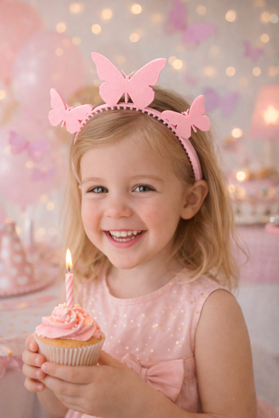 MİR STORE Butterfly Crown – Girl's Birthday Crown |   Party and Photography A...