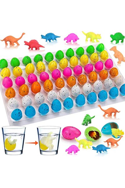 Arabest ٦٠ بيضة ديناصور صغيرة تفقس، مثالية كهدايا لحفلات أعياد الميلاد ذات طا...
