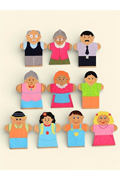 Gökmen Oyuncak دمية يدوية عائلية - 10 أفراد عائلية مختلفة