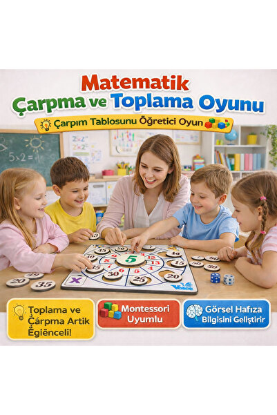 Çarpma ve Toplama Oyunu, Eğitici Matematik Materyali, Montessori Uyumlu