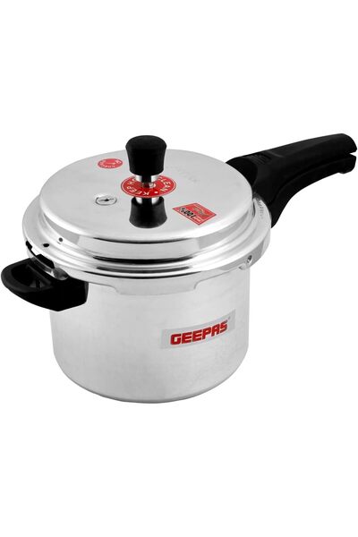 Geepas GPC326 5L Stainless Steel Induction Base Pressure Cooker - Lightweight...