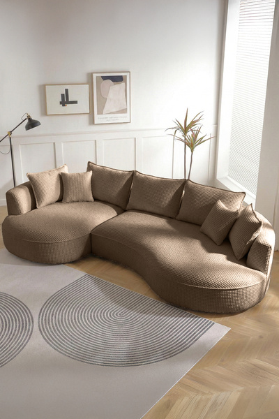 Eymense Venedik Plus Köşe Koltuk Sol Köşe Kahverengi