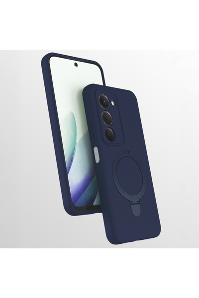 Paladyum Case غطاء سامارا من السيليكون باللون الأزرق الداكن متوافق مع حامل Ma...