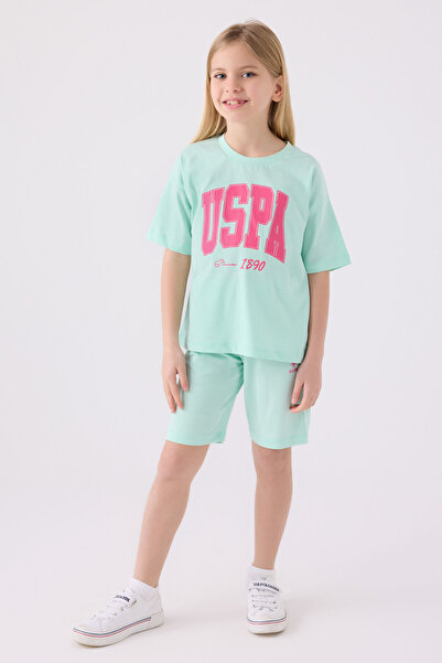 U.S. Polo Assn. Girl's Green Bermuda Suit
