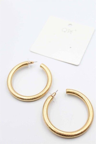 MENESSA Matte Hoop Earrings 5 cm - Gold