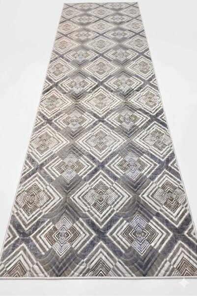 AKSU HALI Kaymaz Tabanlı Modern Desenli Yıkanabilir Halı Leke Tutmaz Şık Tasa...