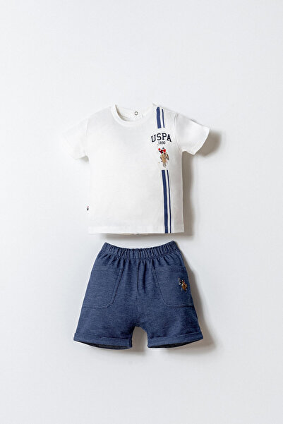 U.S. Polo Assn. Erkek Bebek Beyaz Şort Takım