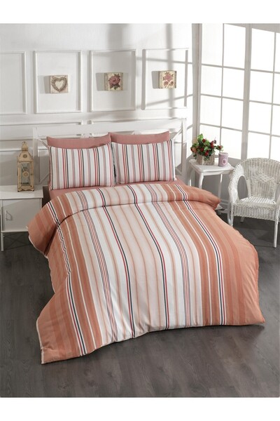Rasel Tekstil İbiza P Cotton U Ç Double Duvet Cover Set 200X220 cm Tile