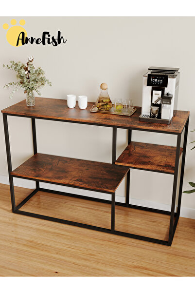 AnneFish 3Tier Console Table Sofa Table with Storage Shelf and Entryway Table...