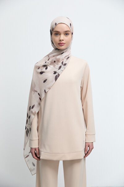 Tuğba Nisa Natural Şal - Pudra