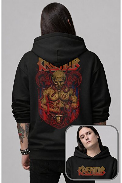 Fuddy Moda Unisex Kreator Backpack με τύπωμα με κουκούλα Φούτερ, oversized Φο...